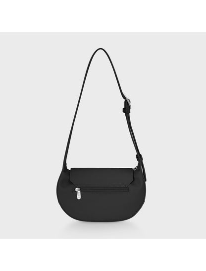 Sacroisé Petite Bandoulière, Noir, Couleur Argent