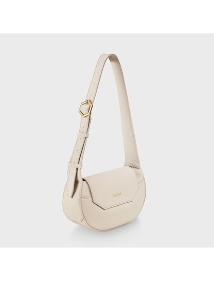Sacroisé Petite Bandoulière, Beige, Couleur Or