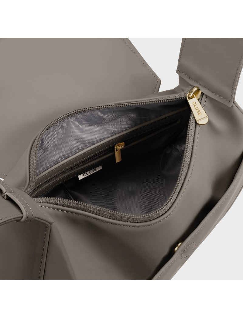 Sacroisé Petite Bandoulière, Gris Foncé, Couleur Or