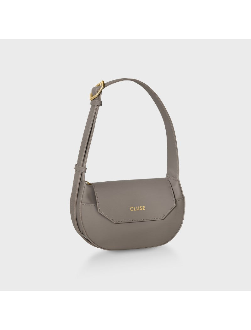 Sacroisé Petite Bandoulière, Gris Foncé, Couleur Or