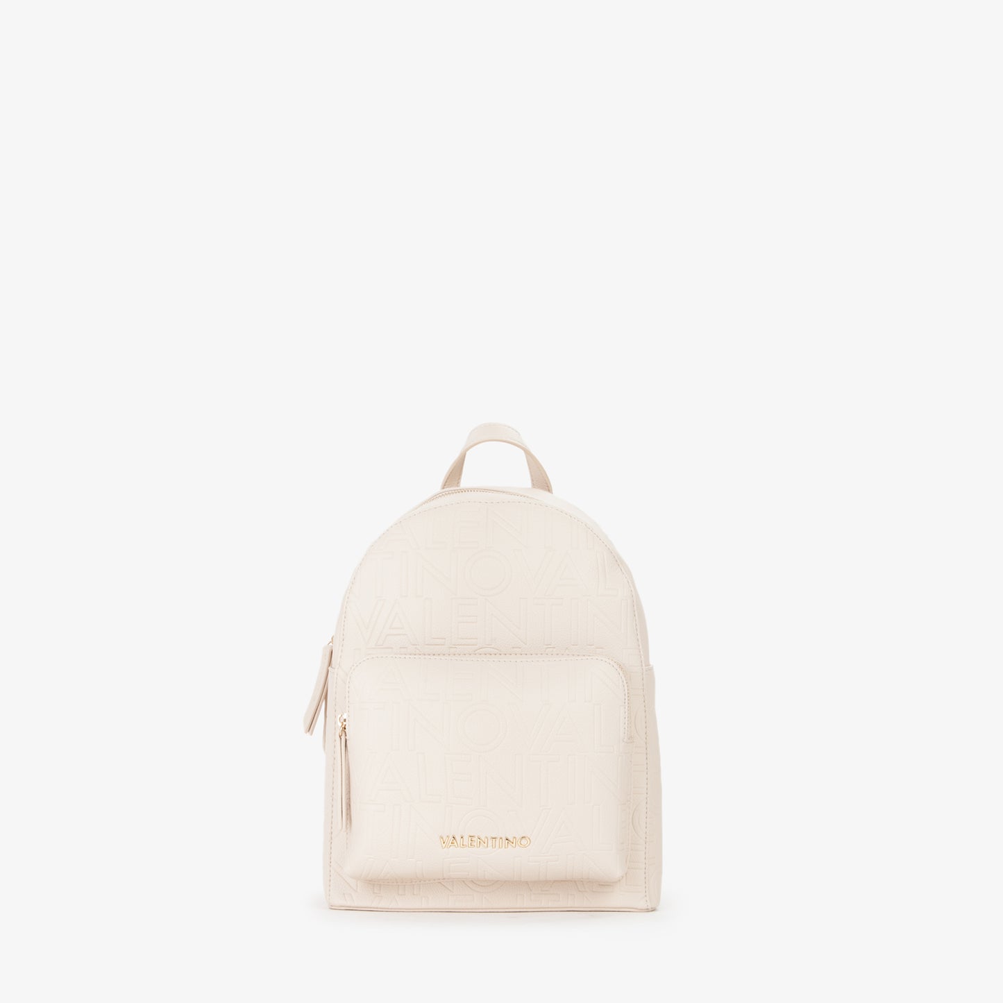 Sac à dos femme écru simili cuir monogramme gaufré