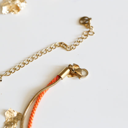 BRACELET FEMME PAILLETE   ORANGE