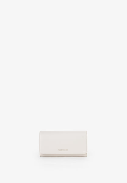 Portemonnaie femme ecru finition lisse Valentino