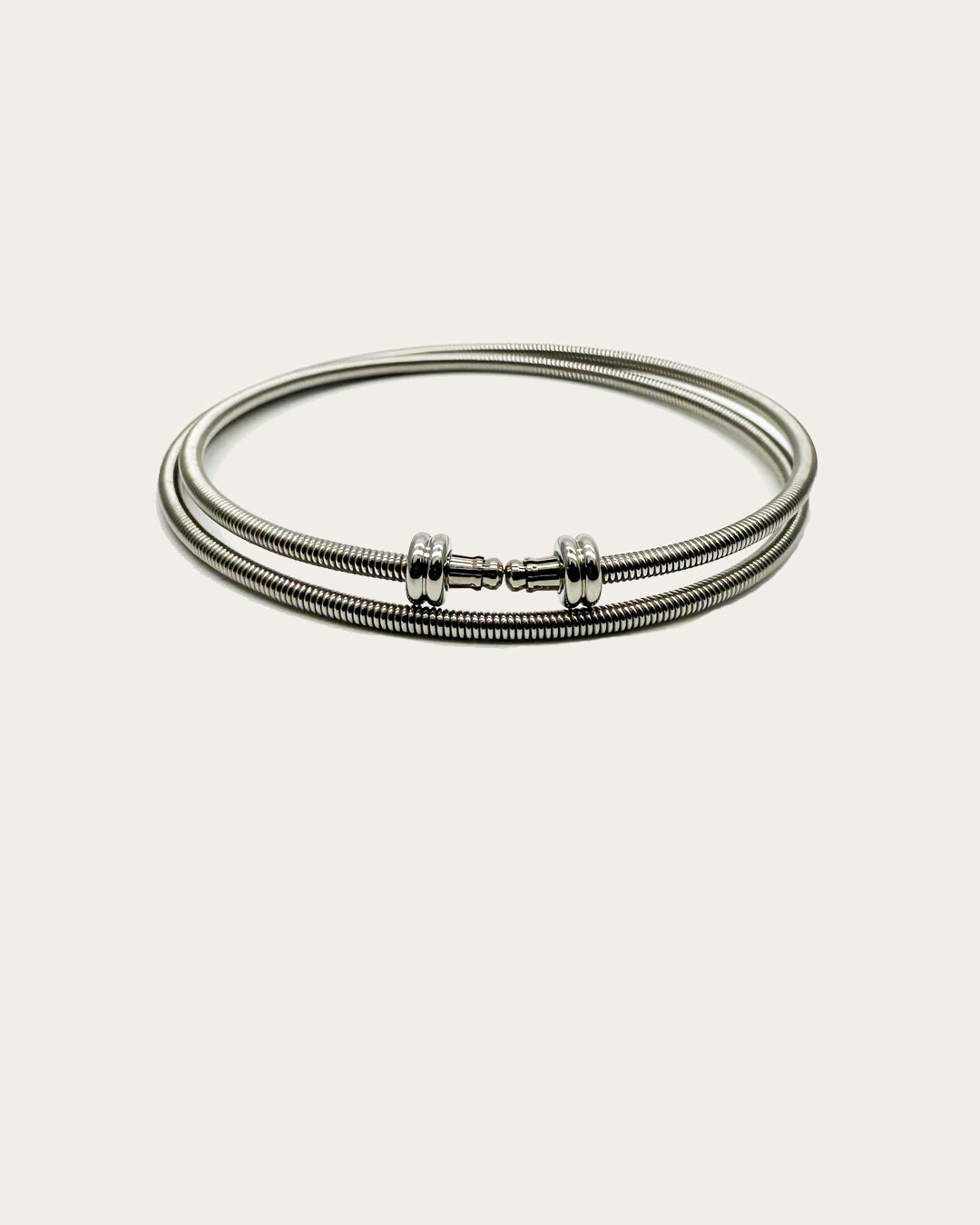 BRACELET TWIST DOUBLE - ACIER