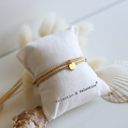 BRACELET FEMME PAILLETE   ECRU