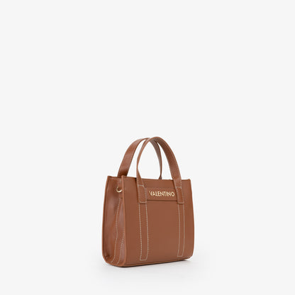 Sac à main femme cuir grainé camel avec bandoulière