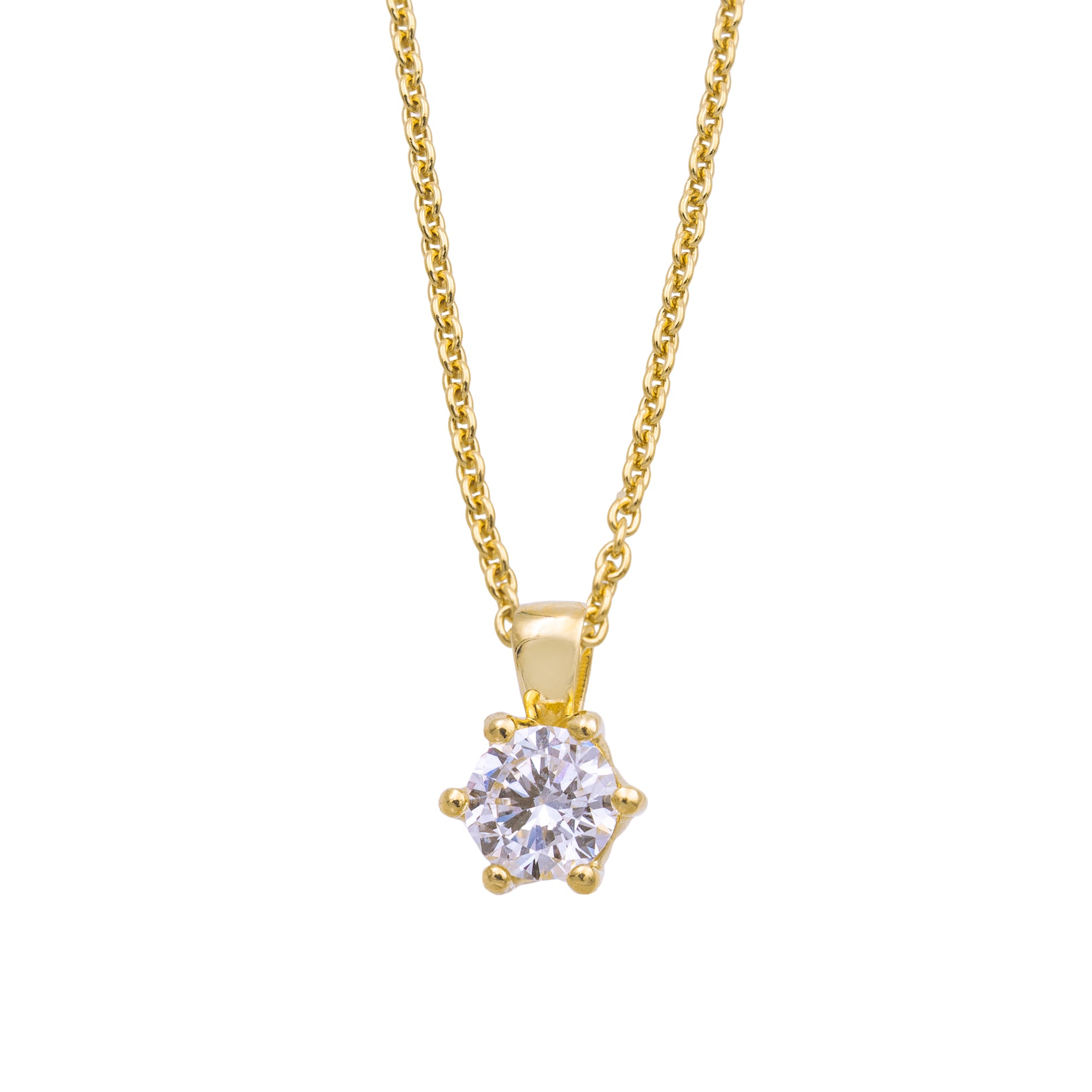 COLLIER OR 9 CARATS - DIAMANT 0.280 CT