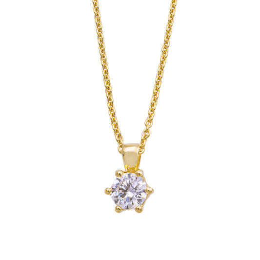 COLLIER OR 9 CARATS - DIAMANT 0.280 CT