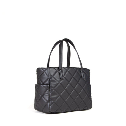 Sac à main femme matelassé noir bandoulière amovible
