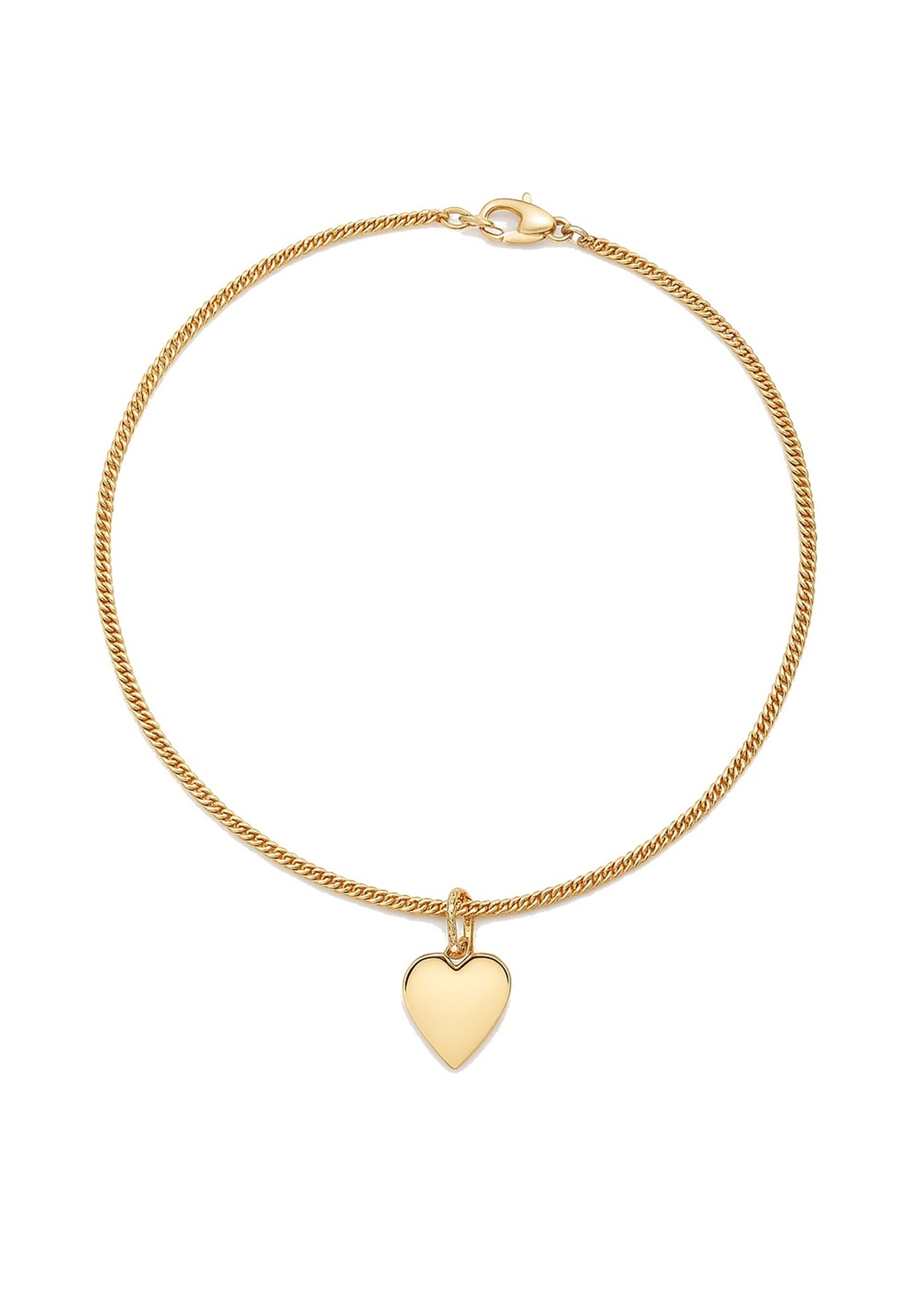 Pendentif cœur doré à graver charm