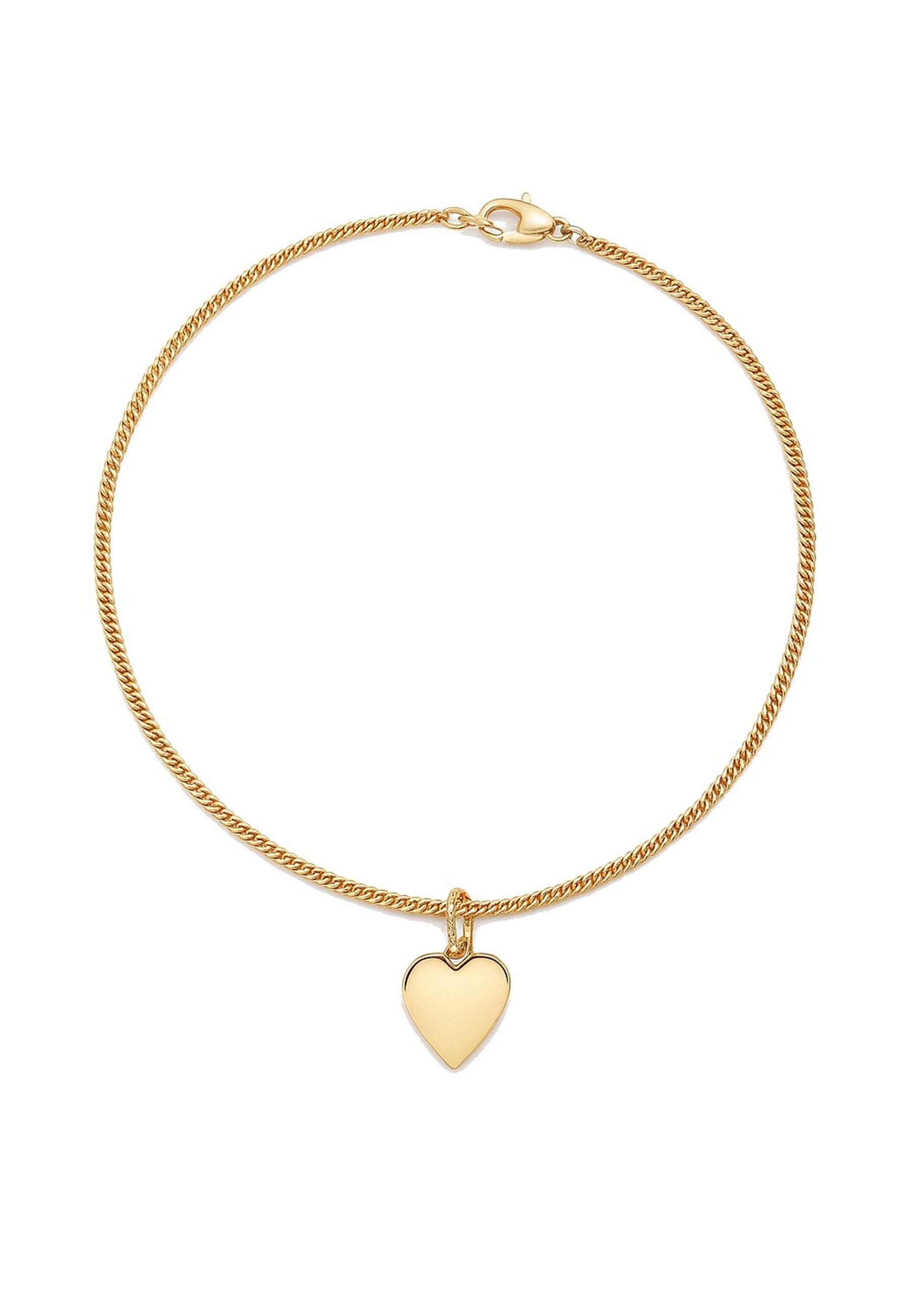 Pendentif cœur doré à graver charm