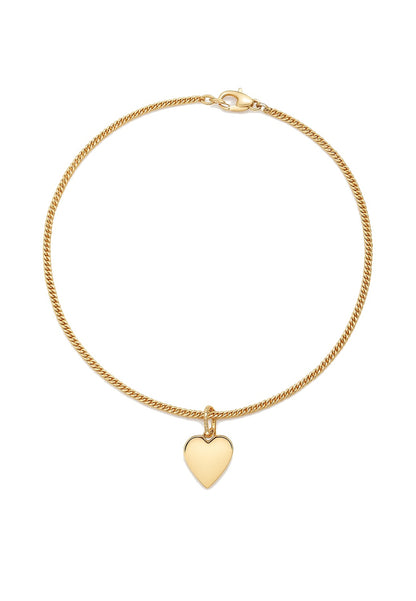 Pendentif cœur doré à graver charm