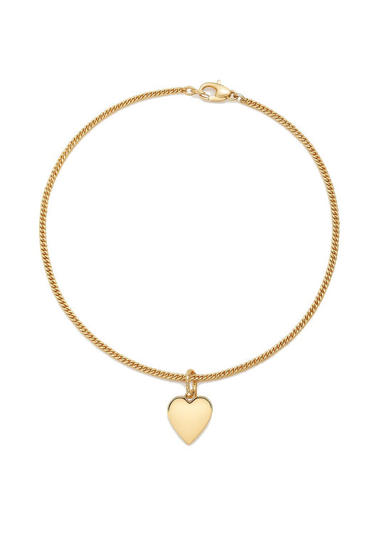 Pendentif cœur doré à graver charm