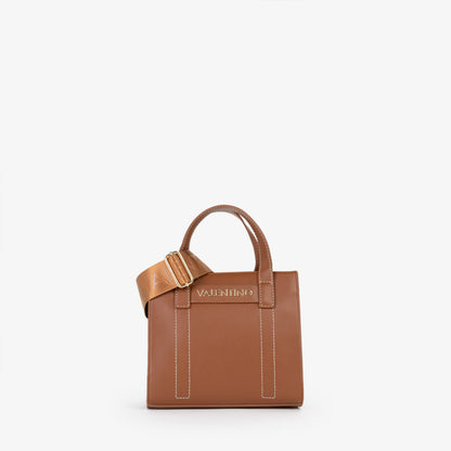 Sac à main femme cuir grainé camel avec bandoulière