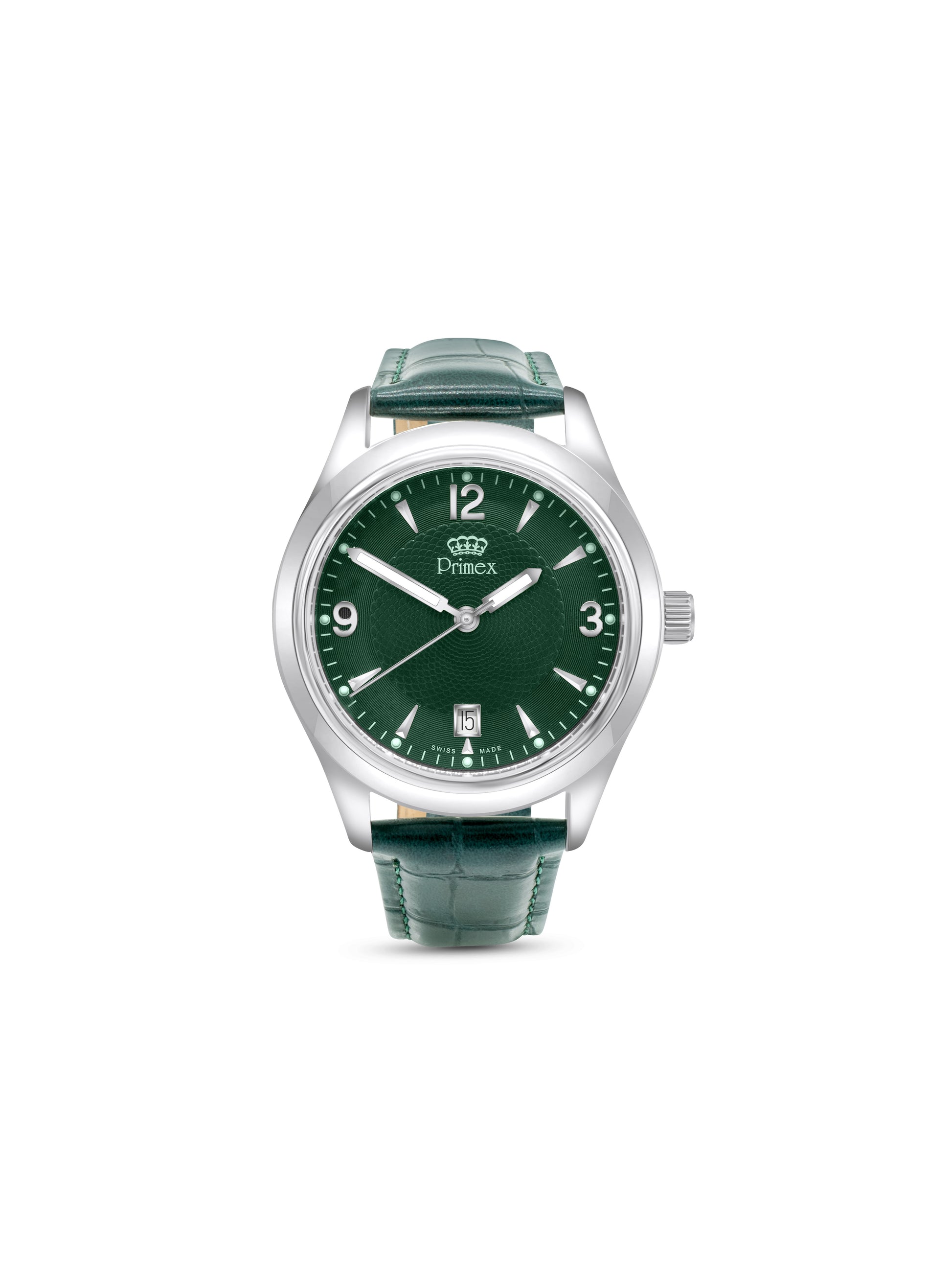 Montre homme militaire Swiss Made boîtier argent 50M