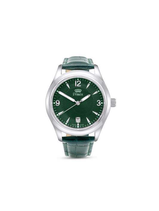Montre homme militaire Swiss Made boîtier argent 50M