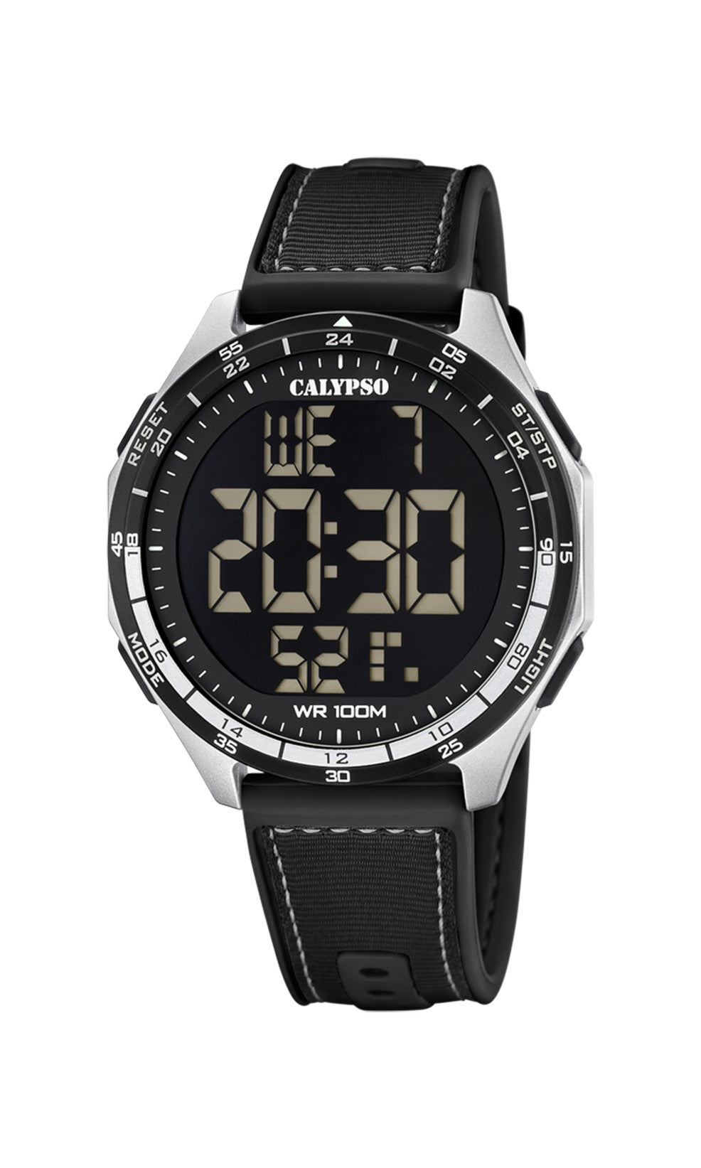Montre pour homme. Avec un boîtier plastique équipé d’un bracelet de plastique. Les montres visent à captiver par leur look frais et extraverti, avec des couleurs vives et intenses.