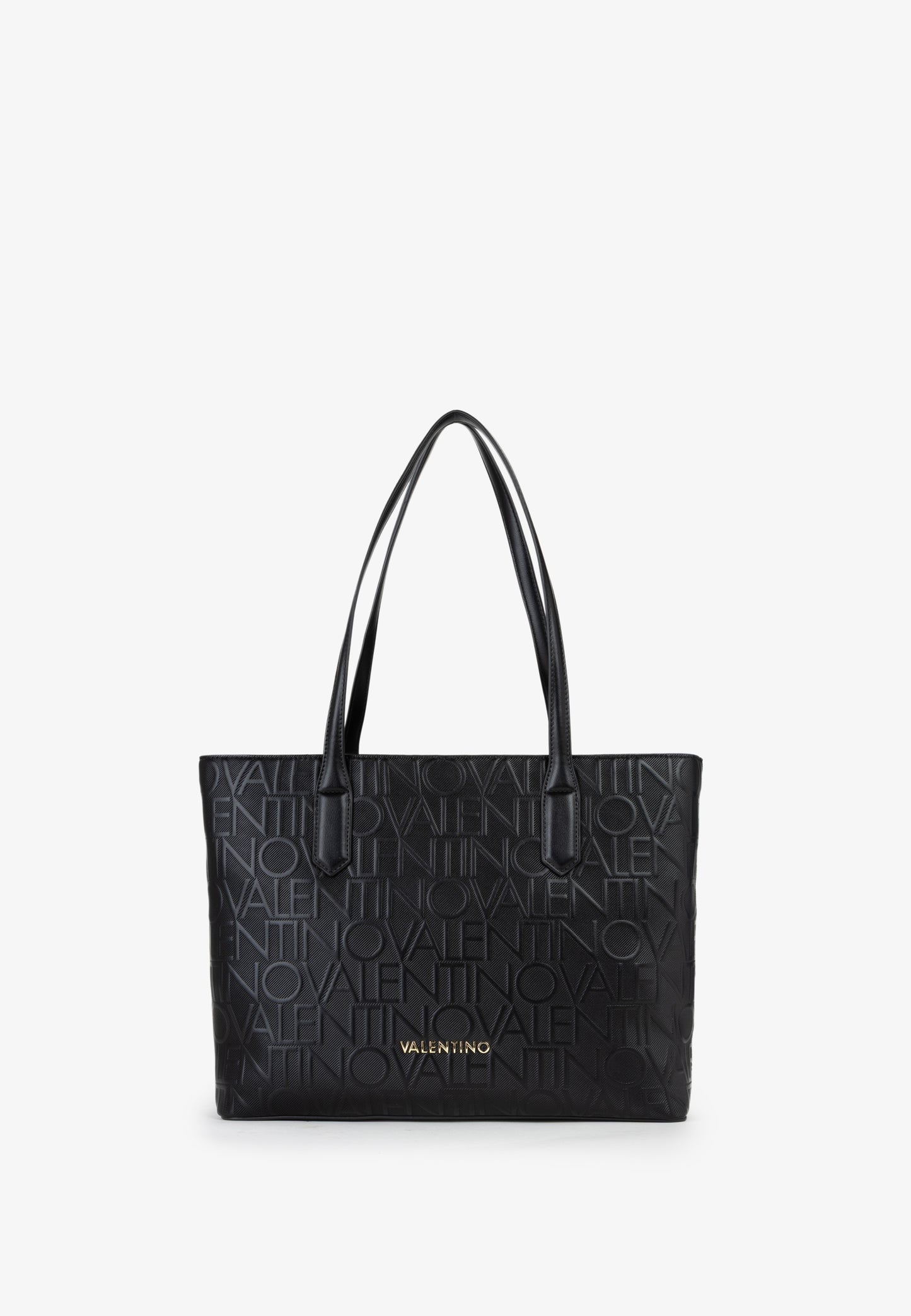 Sac cabas femme noir monogramme embossé tote bag