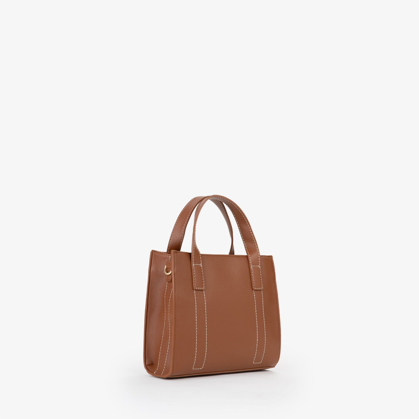 Sac à main femme cuir grainé camel avec bandoulière