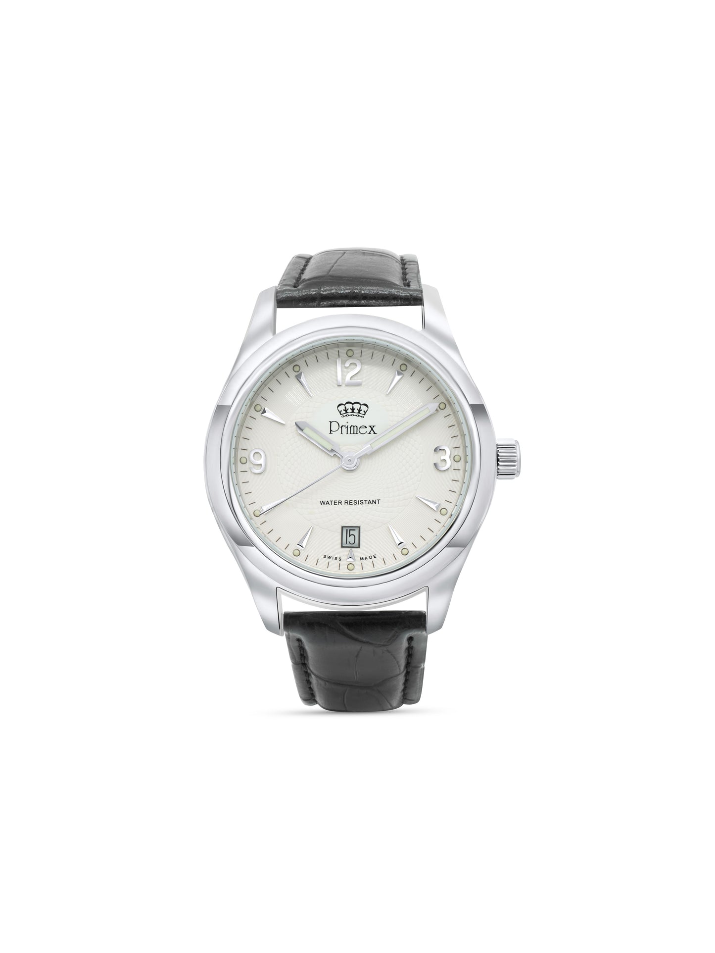 Montre homme militaire Swiss Made boîtier argent 50M