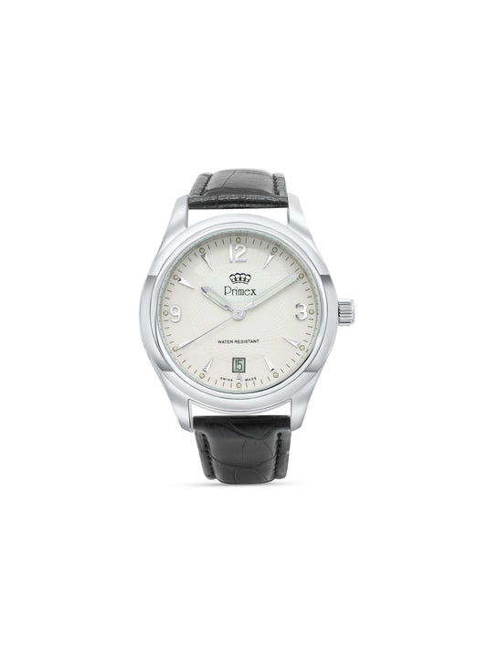 Montre homme militaire Swiss Made boîtier argent 50M
