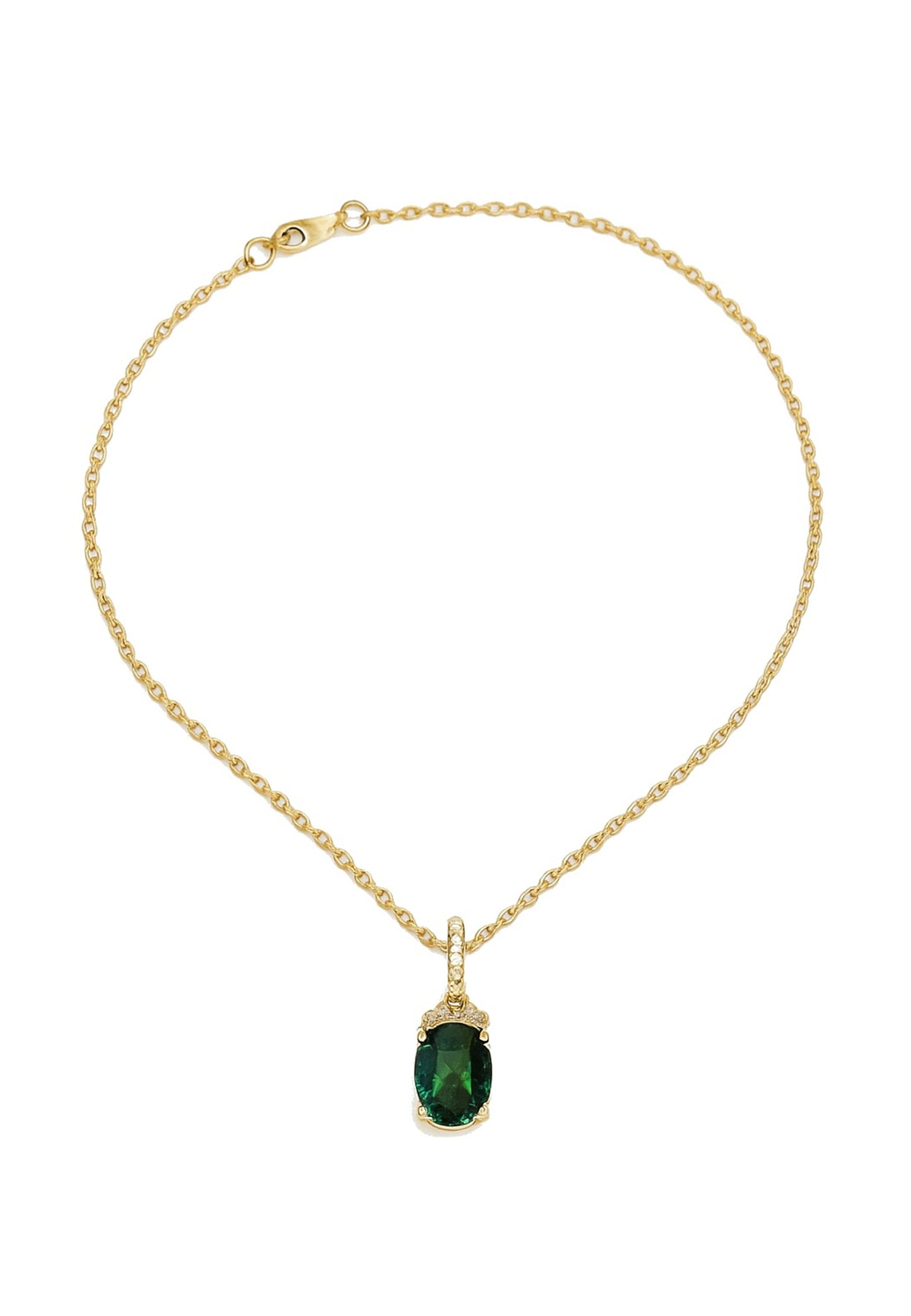 COLLIER PLAQUE - ZIRCONIA - ZIRCONIA VERT