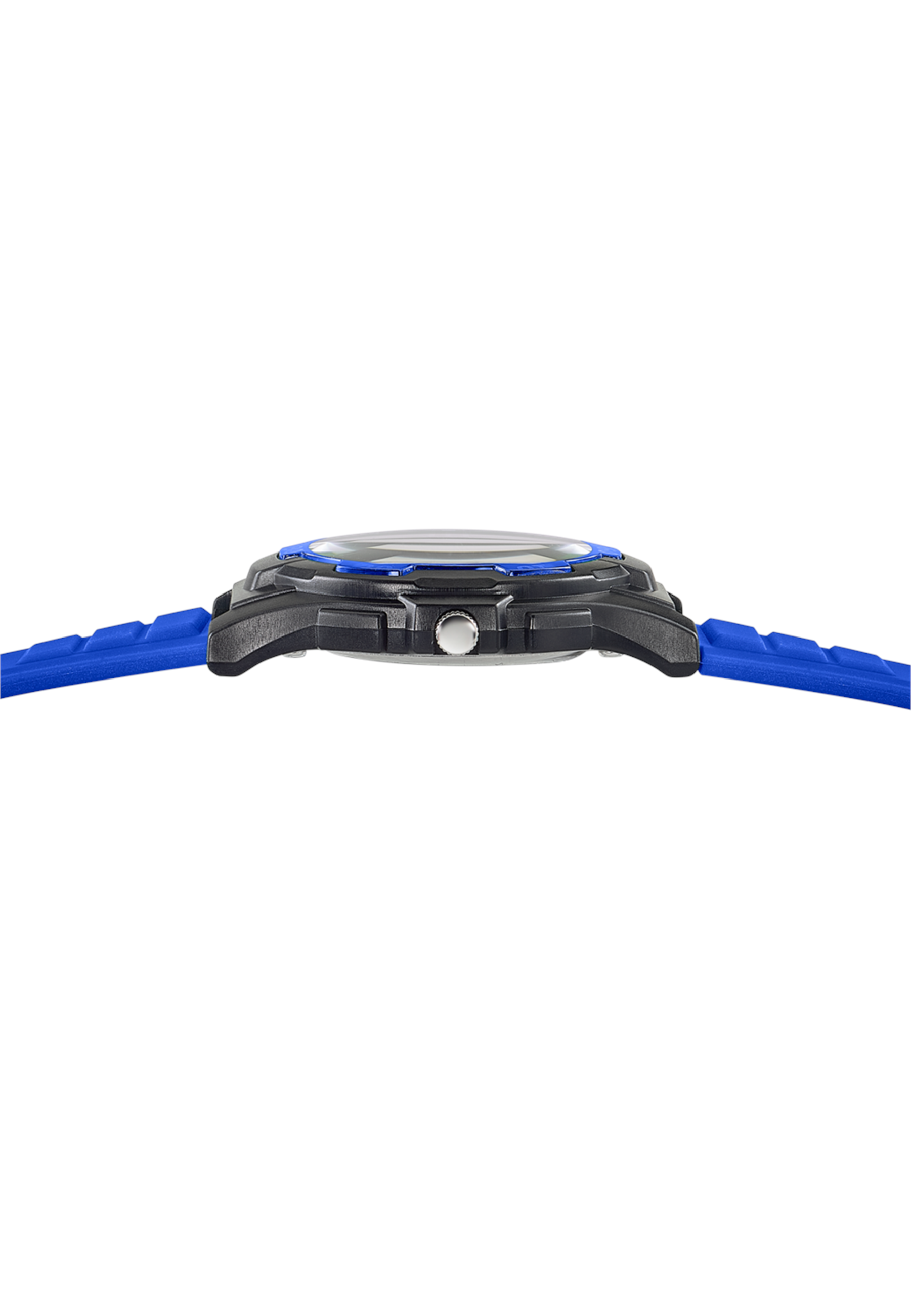MONTRE BLEU, BRACELET CAOUTCHOUC, HOMME