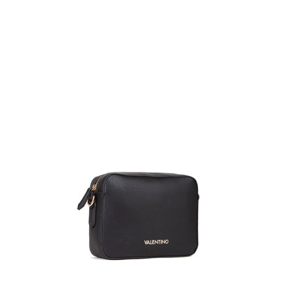 Sac bandoulière femme cuir grainé noir zippé