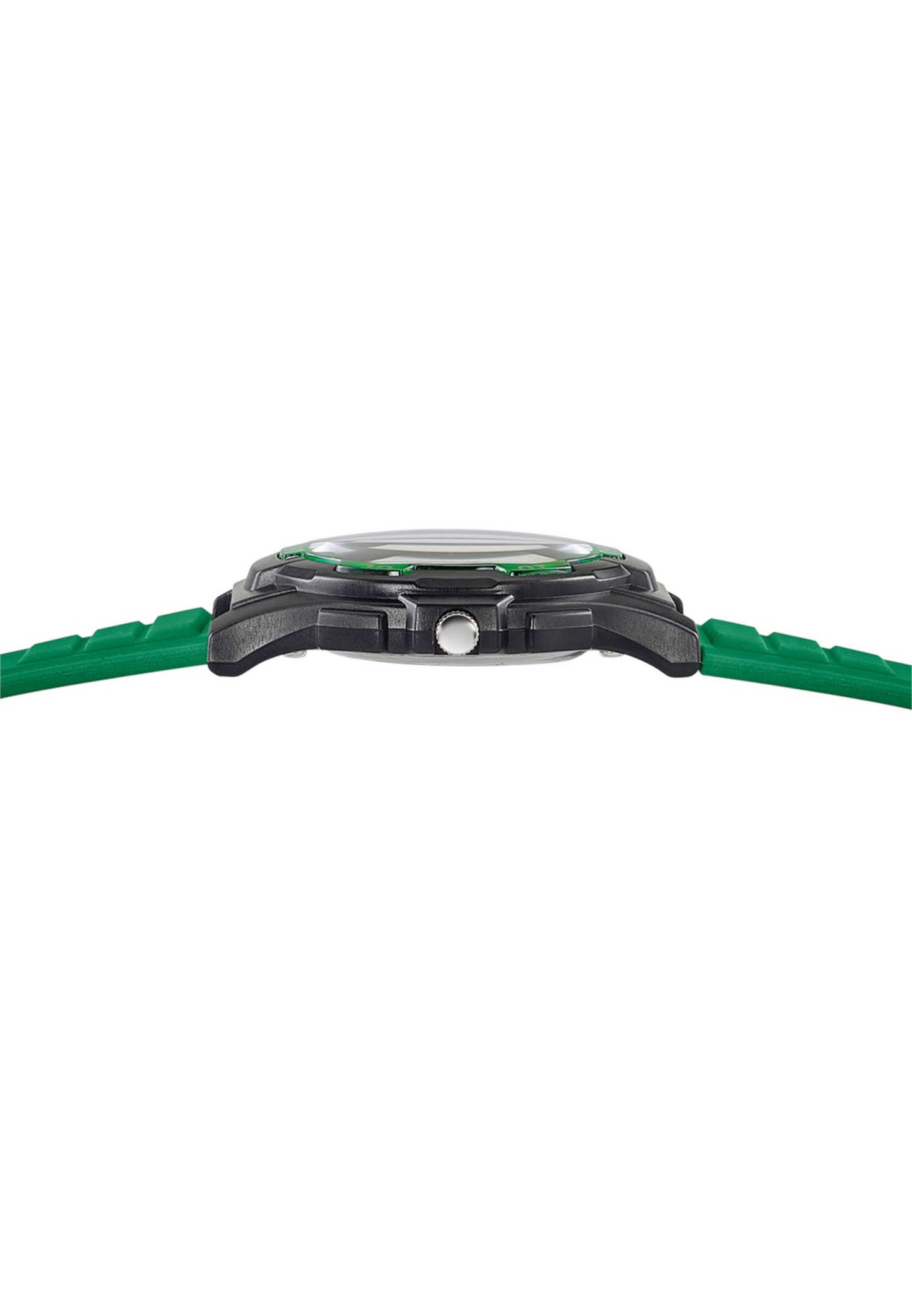 MONTRE VERT BRACELET CAOUTCHOUC, HOMME