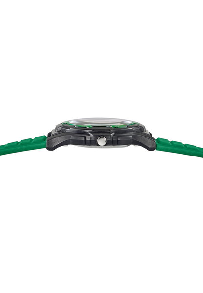 MONTRE VERT BRACELET CAOUTCHOUC, HOMME