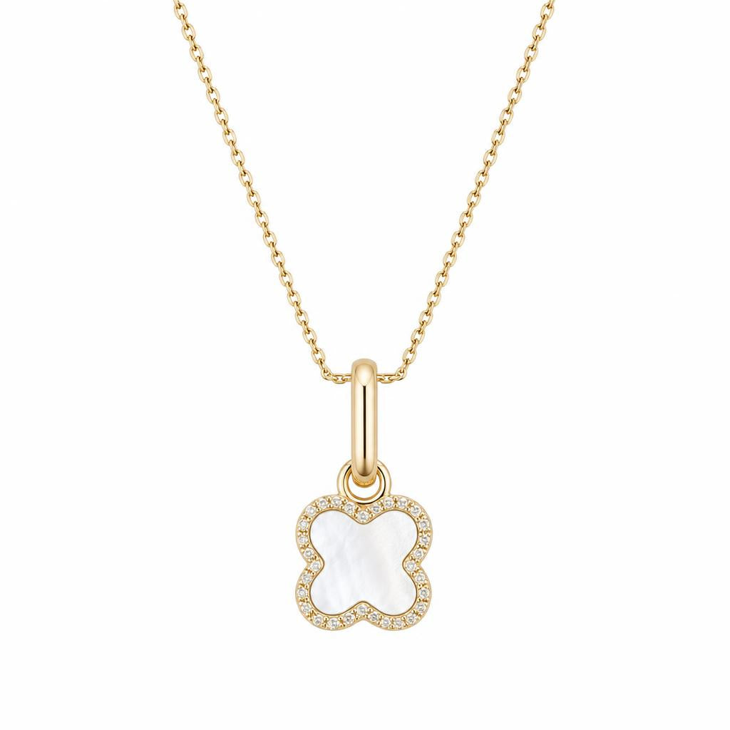 COLLIER OR 9 CARATS - NACRE - 40+2 CM