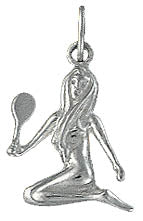 Pendentif signe Vierge argent rhodié 925 femme tennis