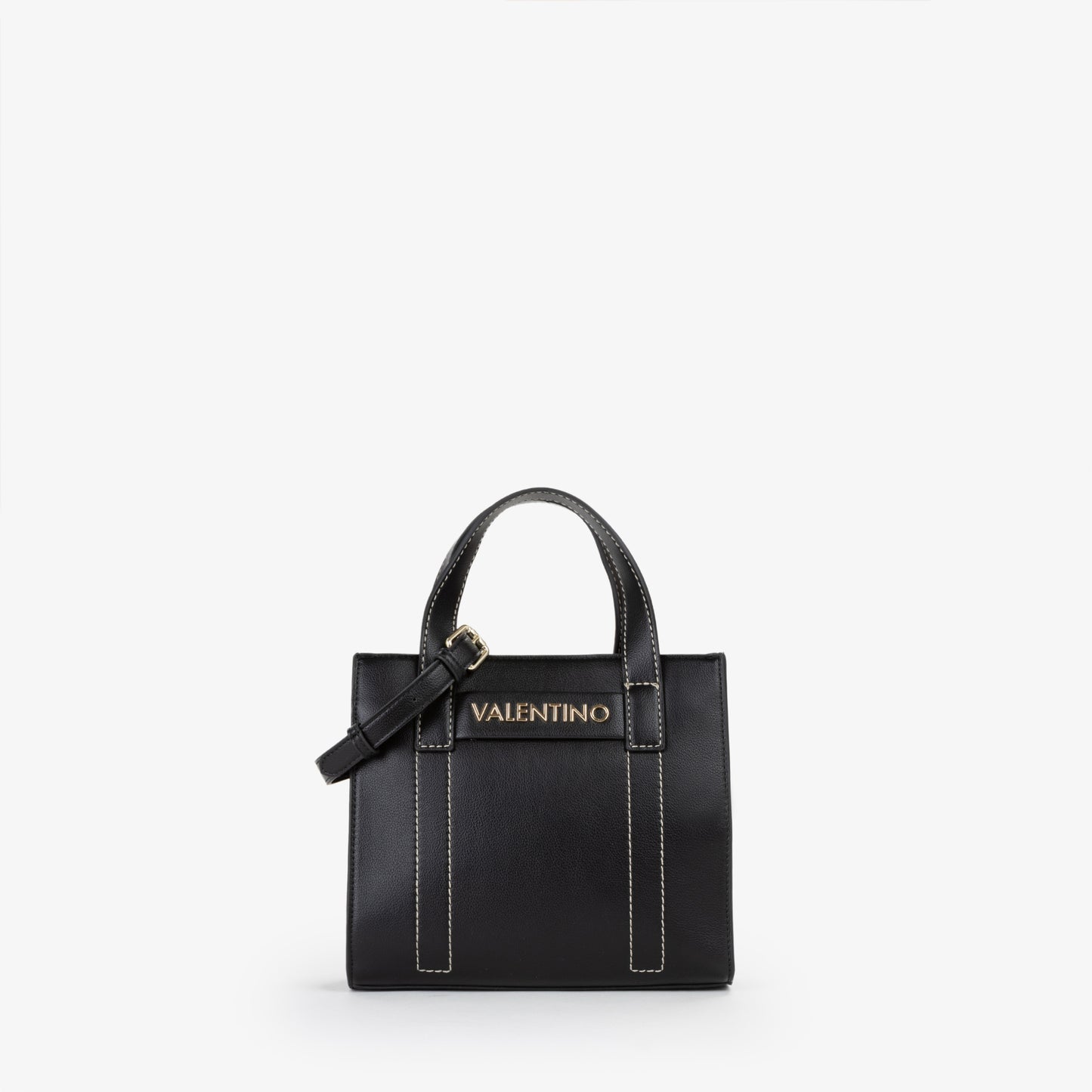Sac à main femme noir texturé logo doré bandoulière