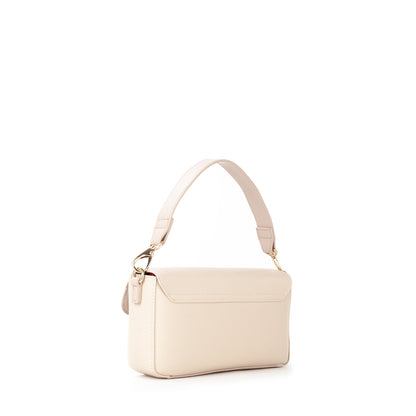Sac à main femme écru texturé bandoulière dorée