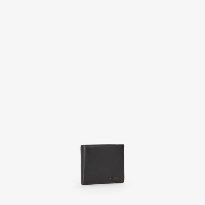 Portefeuille homme cuir grainé noir bi-fold élégant