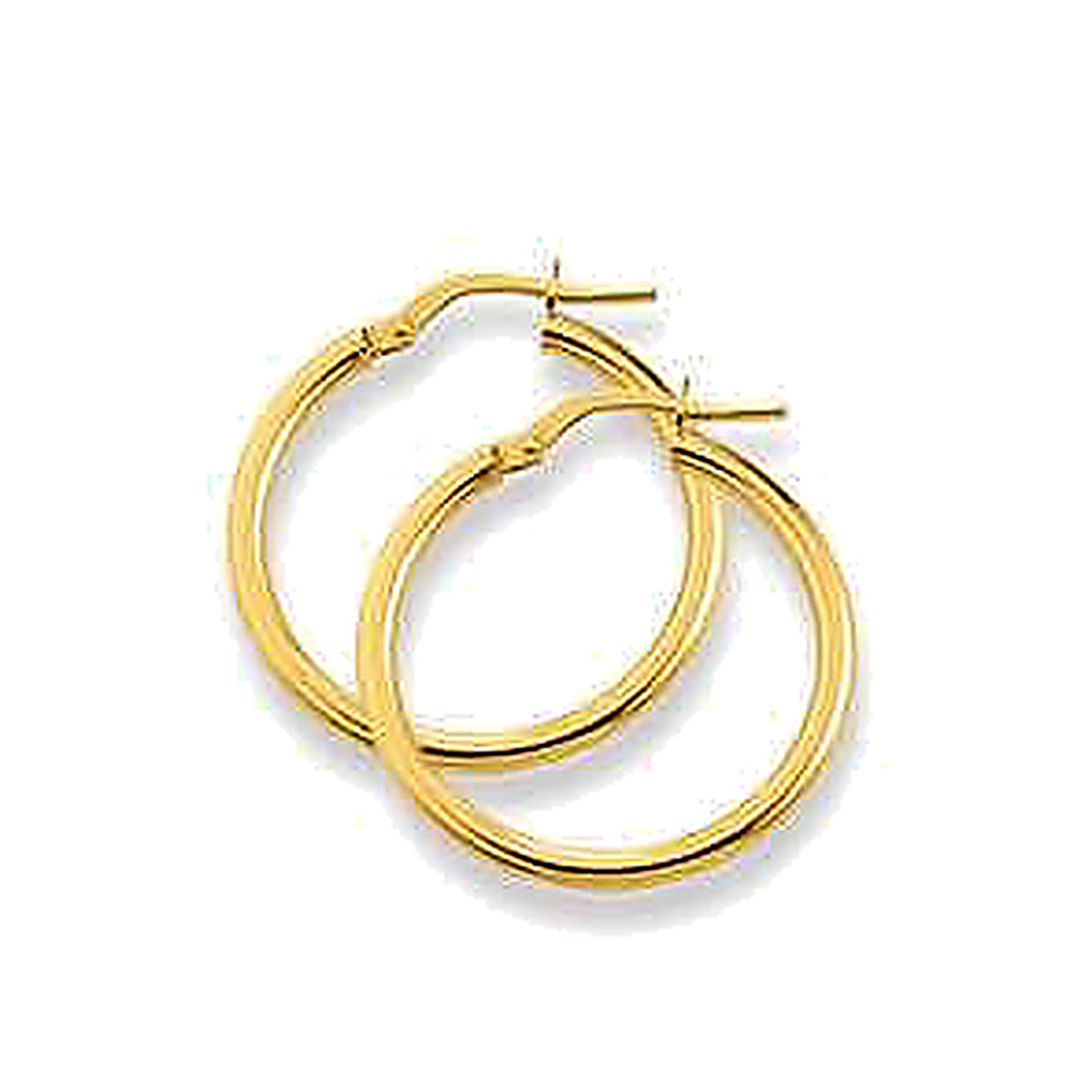 Créoles femme or jaune 18 carats 24 mm fermoir charnière