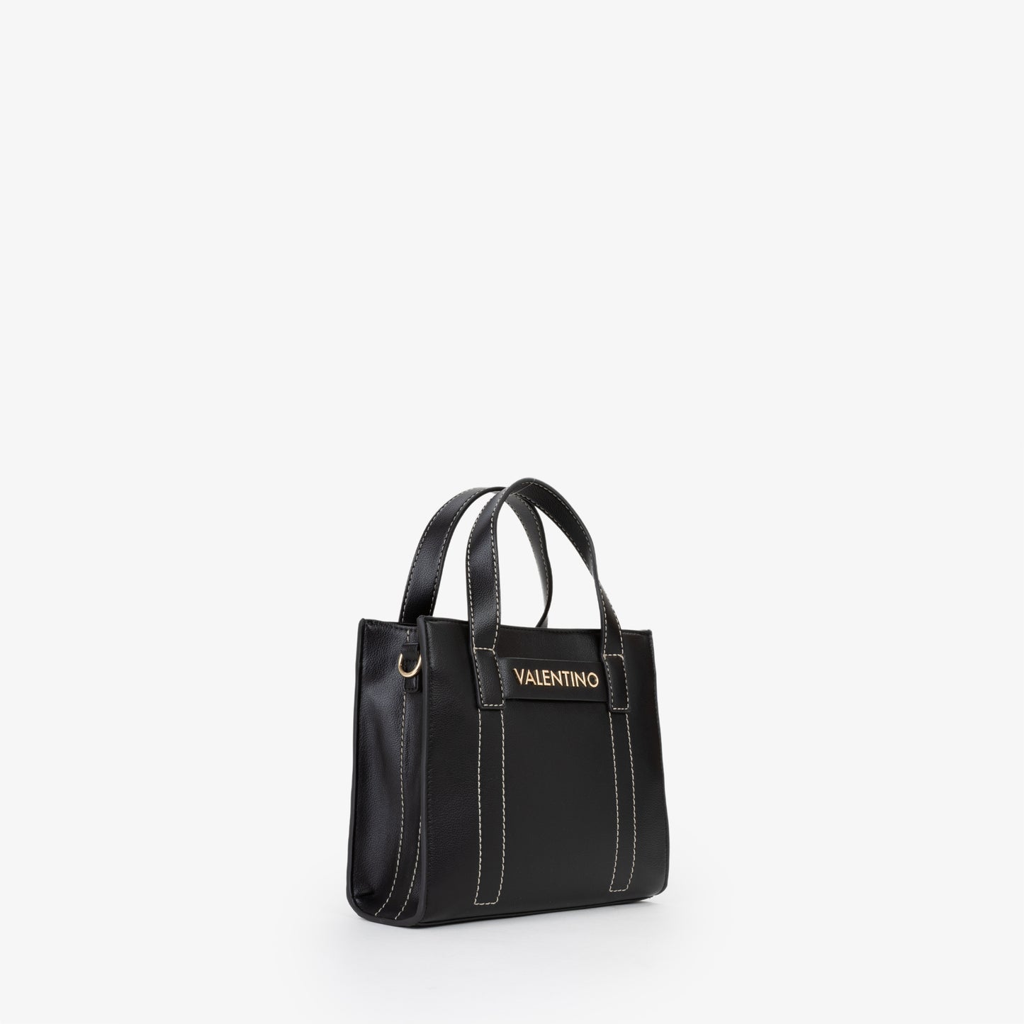 Sac à main femme noir texturé logo doré bandoulière