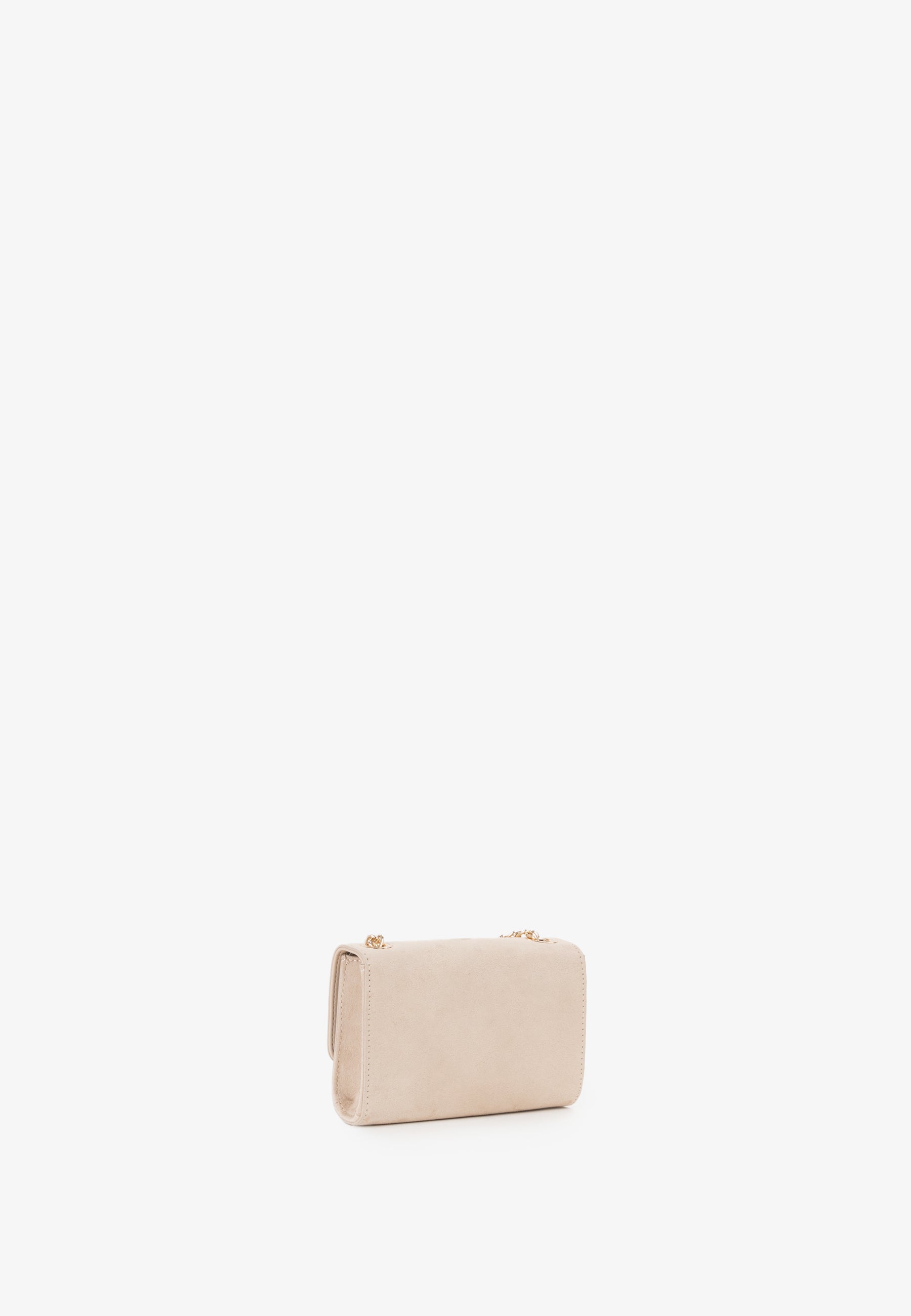 Sac bandoulière femme écru chaîne dorée pompon élégant