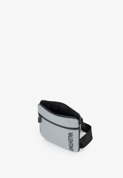 Sac bandoulière homme gris compact zippé Valentino