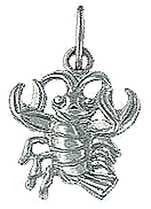 Pendentif unisexe argent rhodié signe zodiaque Cancer