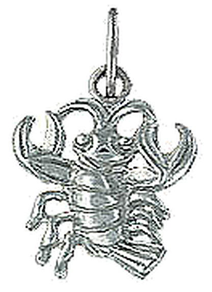 Pendentif unisexe argent rhodié signe zodiaque Cancer