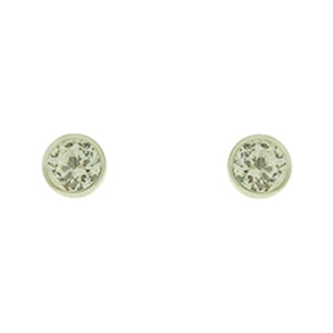 BOUCLES D'OREILLES ARGENT RHODIE - ZIRCONIA