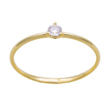 BAGUE OR 9 CARATS - DIAMANT 0.108 CT