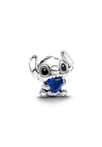 Charm argent 925 Stitch cœur bleu Disney