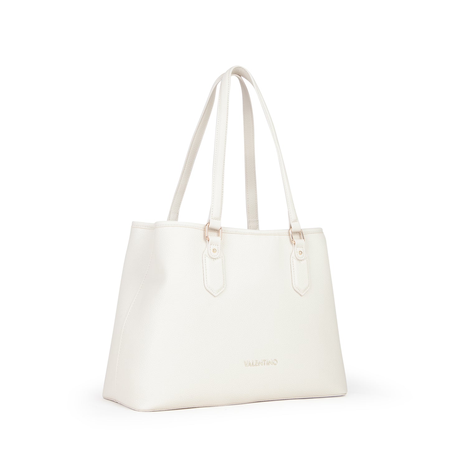 Sac à main femme cabas écru texturé anses longues