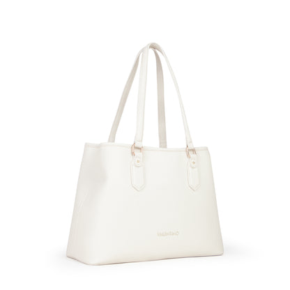 Sac à main femme cabas écru texturé anses longues