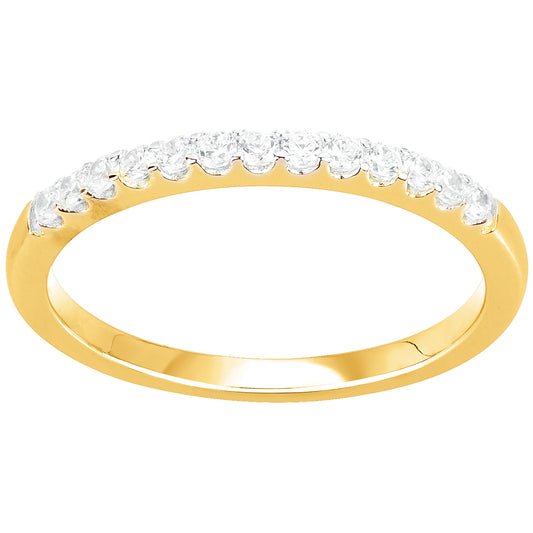 BAGUE PLAQUE OR - ZIRCONIA