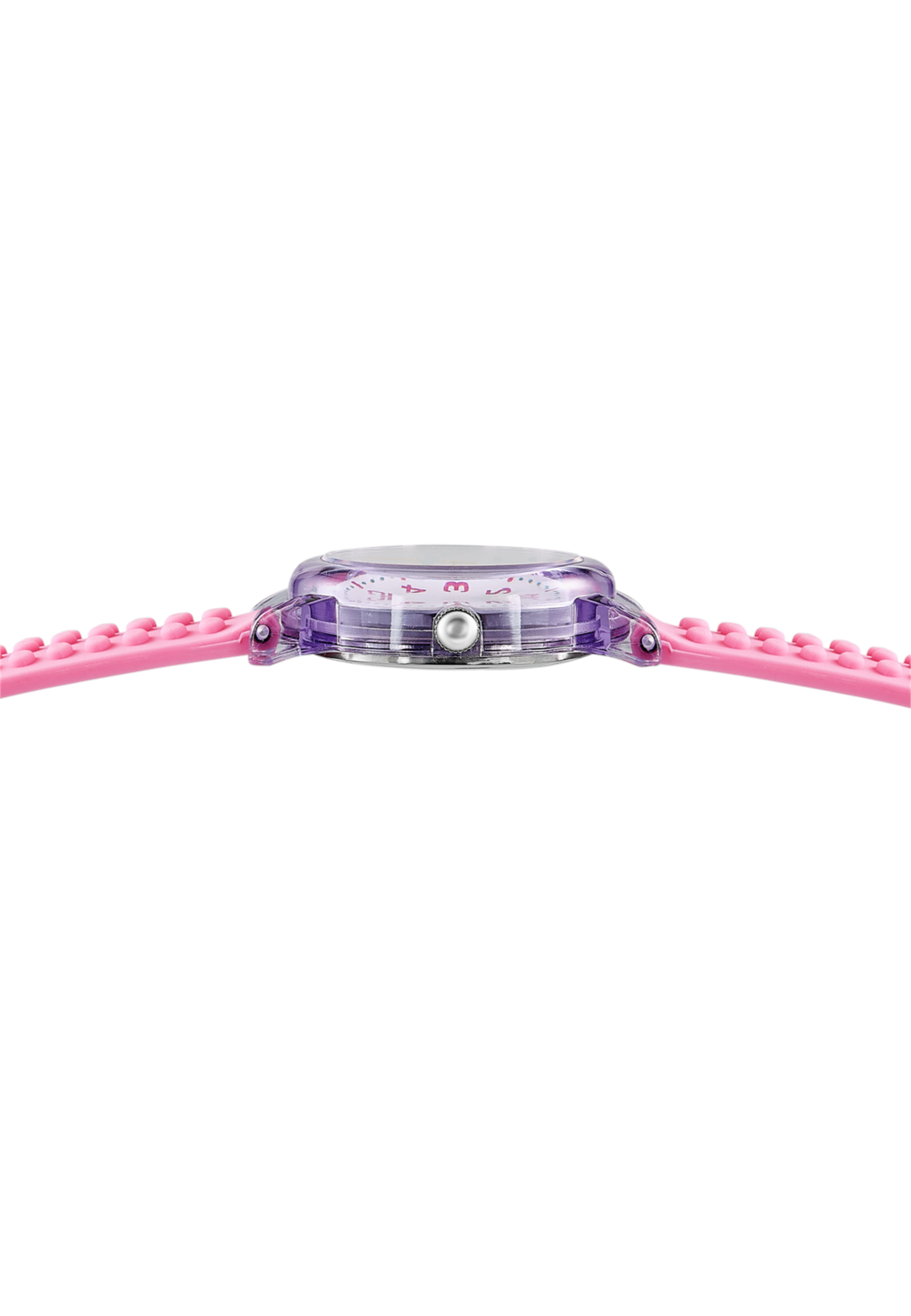 MONTRE ROSE, BRACELET CAOUTCHOUC, FILLE