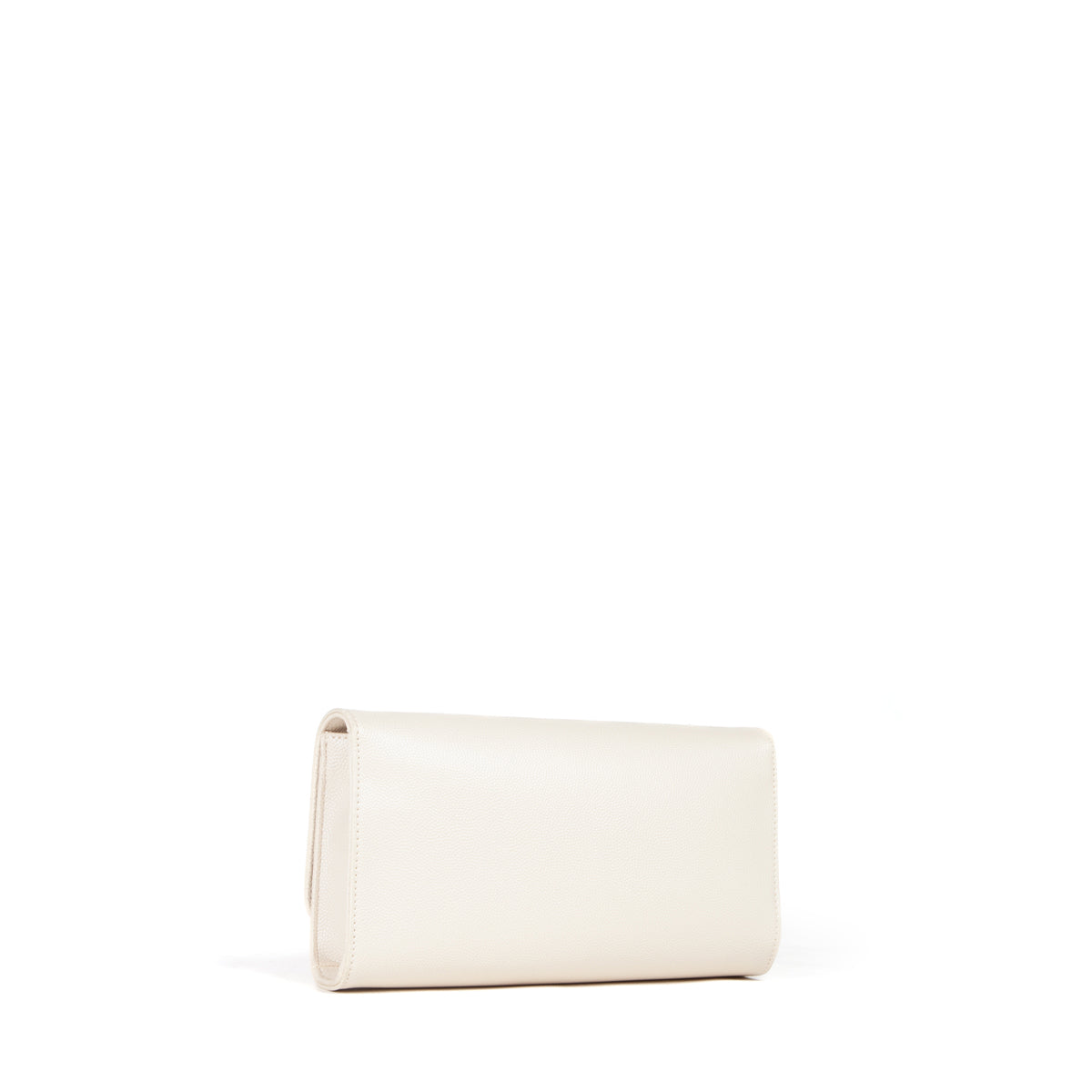Sac pochette femme beige doré chaîne et breloque