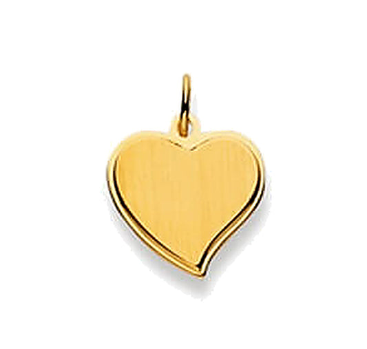 Pendentif cœur femme or jaune 18 carats